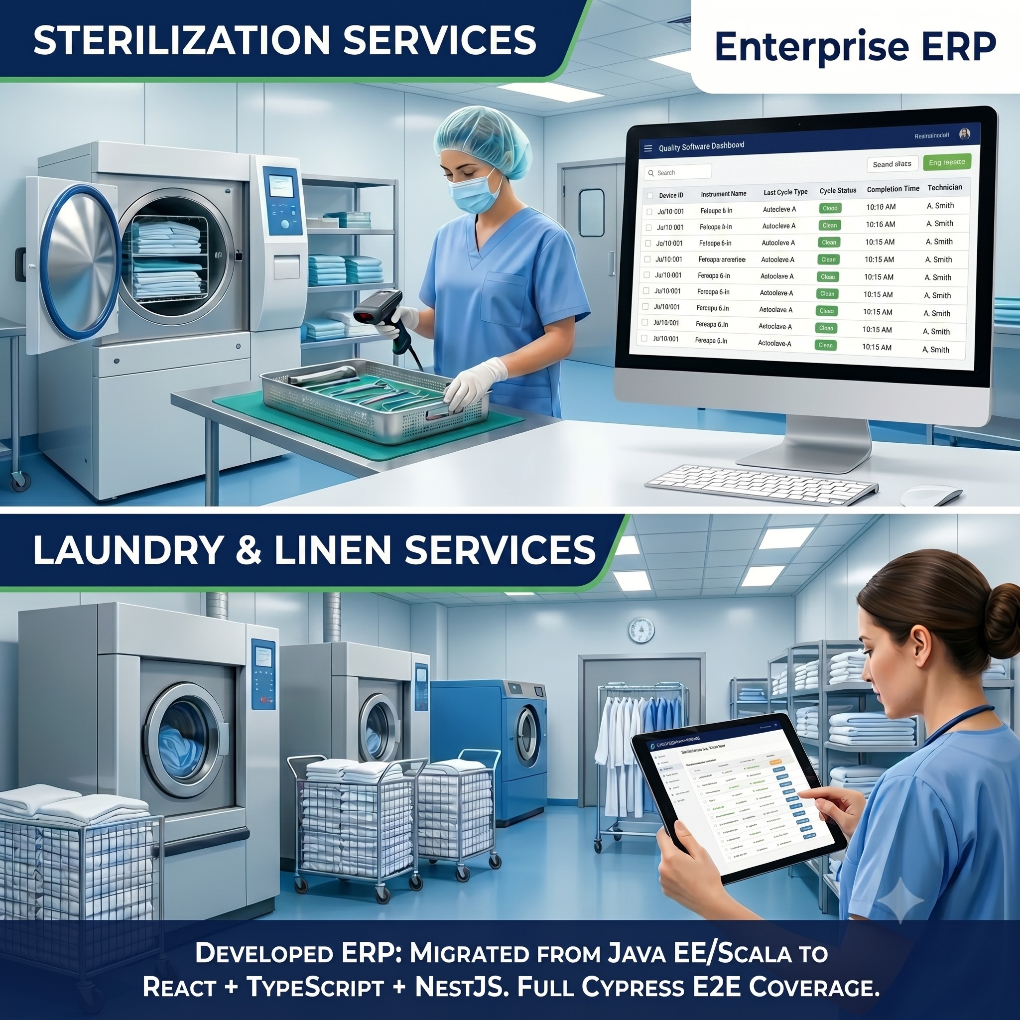Hospital ERP for Sterilization and Laundry